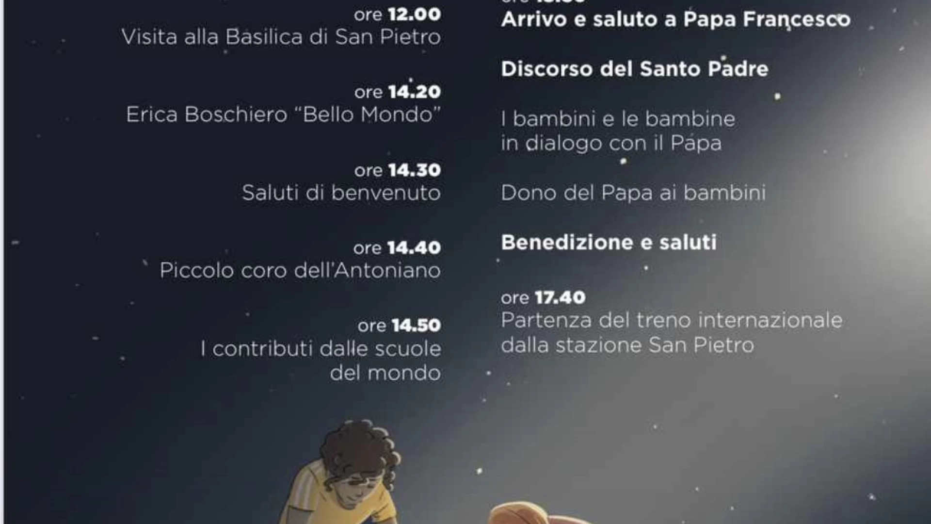 I Bambini incontrano il Papa. 100 alunni molisani da Papa Francesco il prossimo 6 novembre.